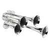 12V 185dB Four Trumpet Air Horn with Compressor - Silvery Musical Sound for Trucks / Cars