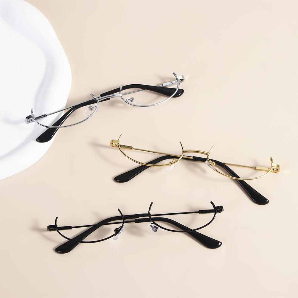Party Eyewear Oval Glasses Frame Spectacle Frames Photography Decoration Half Frames Glasses Frame