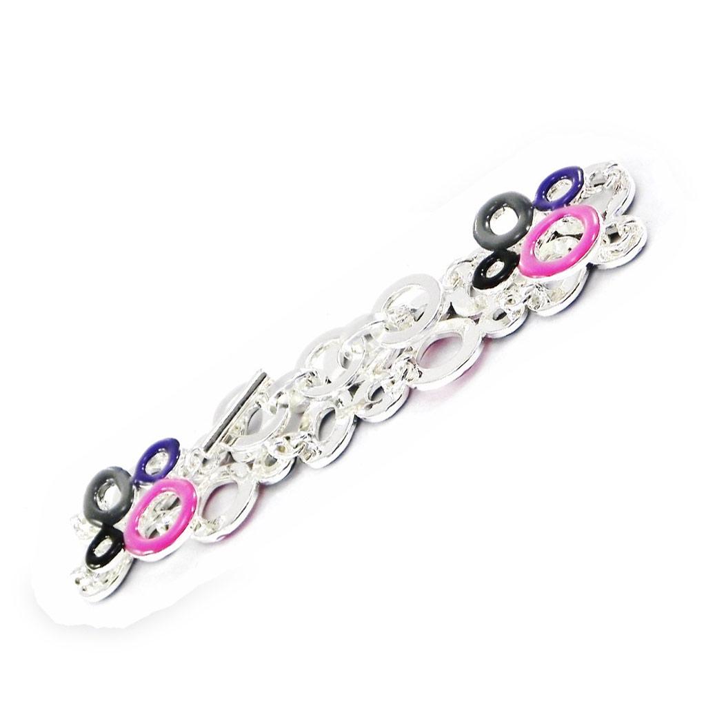 NOA [H8396] - Designer Bracelet 'Les Acidulés' Pink Purple