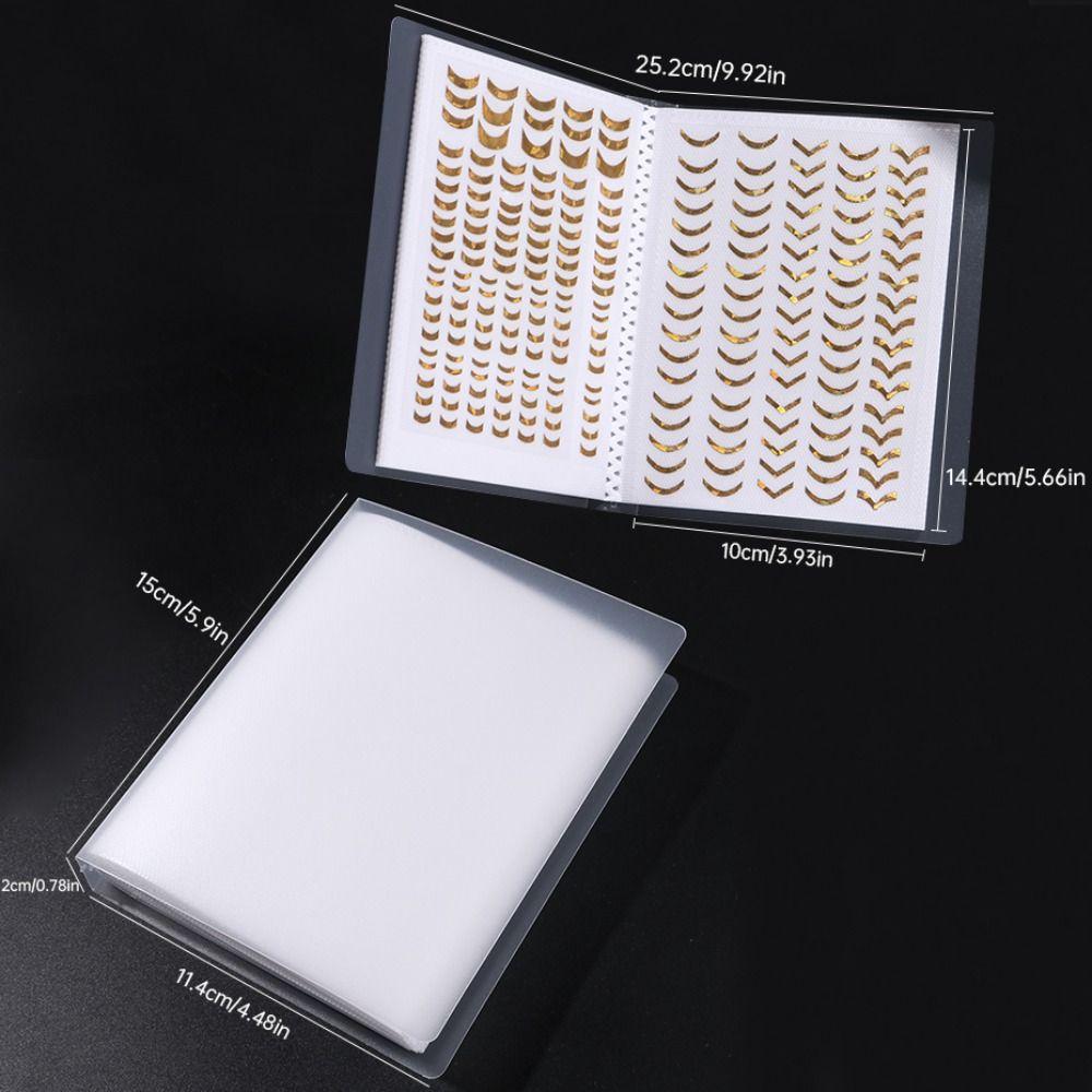 80 Fächer Leeres Nagelsticker-Organizer-Buch Doppelseitige Nutzung Große Kapazität Nagellsticker-Aufbewahrungsbox Nagellsticker Fotoalbum