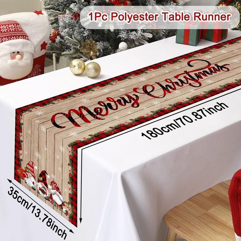 Christmas Gnome Table Runner Christmas Decorations for Home 2026 Cristmas Table Cover Navidad Noel Gift New Year 2026 Tablecloth