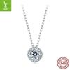 Cross-Border 1 Carat Shining Moissanite Necklace Women'S Light Luxury Simple High-End Sense S925 Silver Collarbone Chain