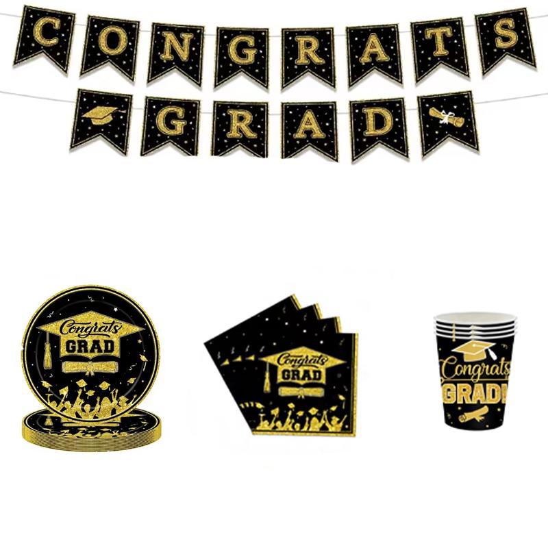 Congratulations Graduation Party Tablecloth 2026 Decorative Grad Table Cover Supplies Grad Party Decoration Banner