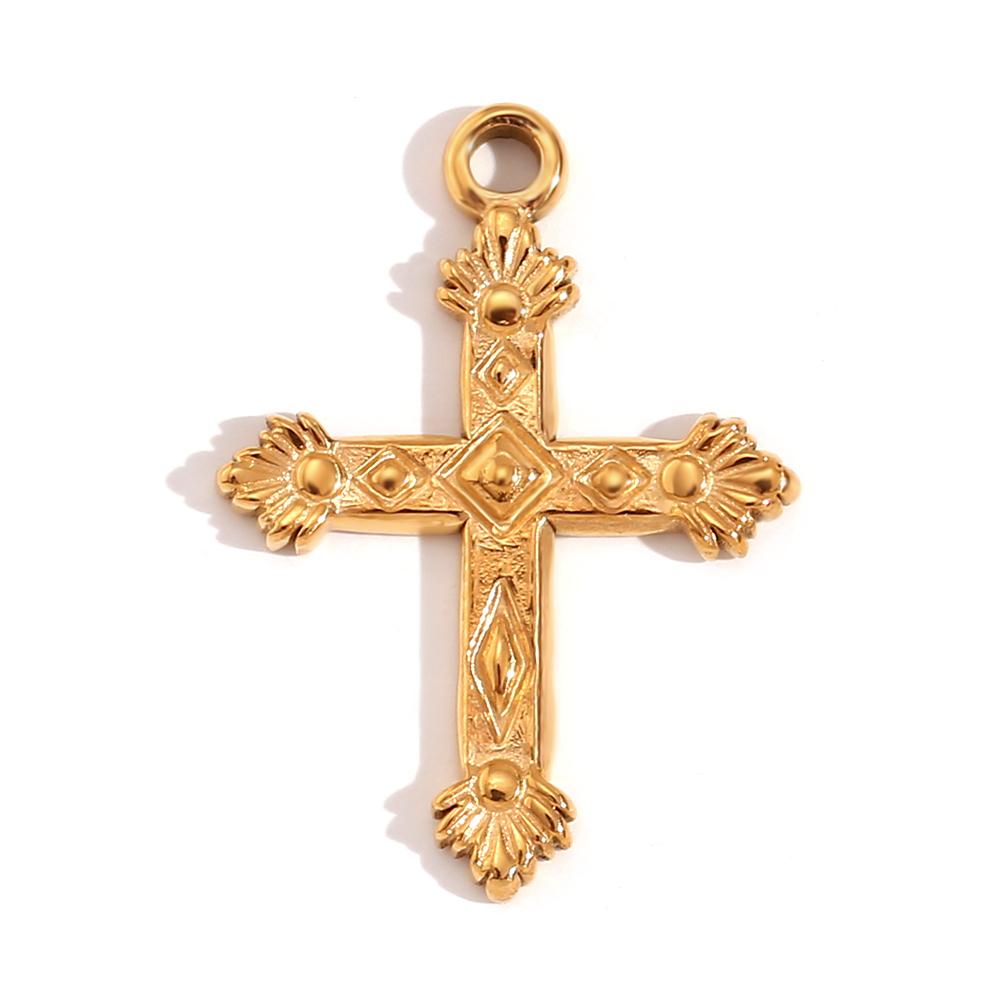 

MamacitaSlay Vintage Rose Starfish Sun Palm Snail Cross Demon Eye Sword Charms Stainless Steel Waterproof Supplies For Jewelry