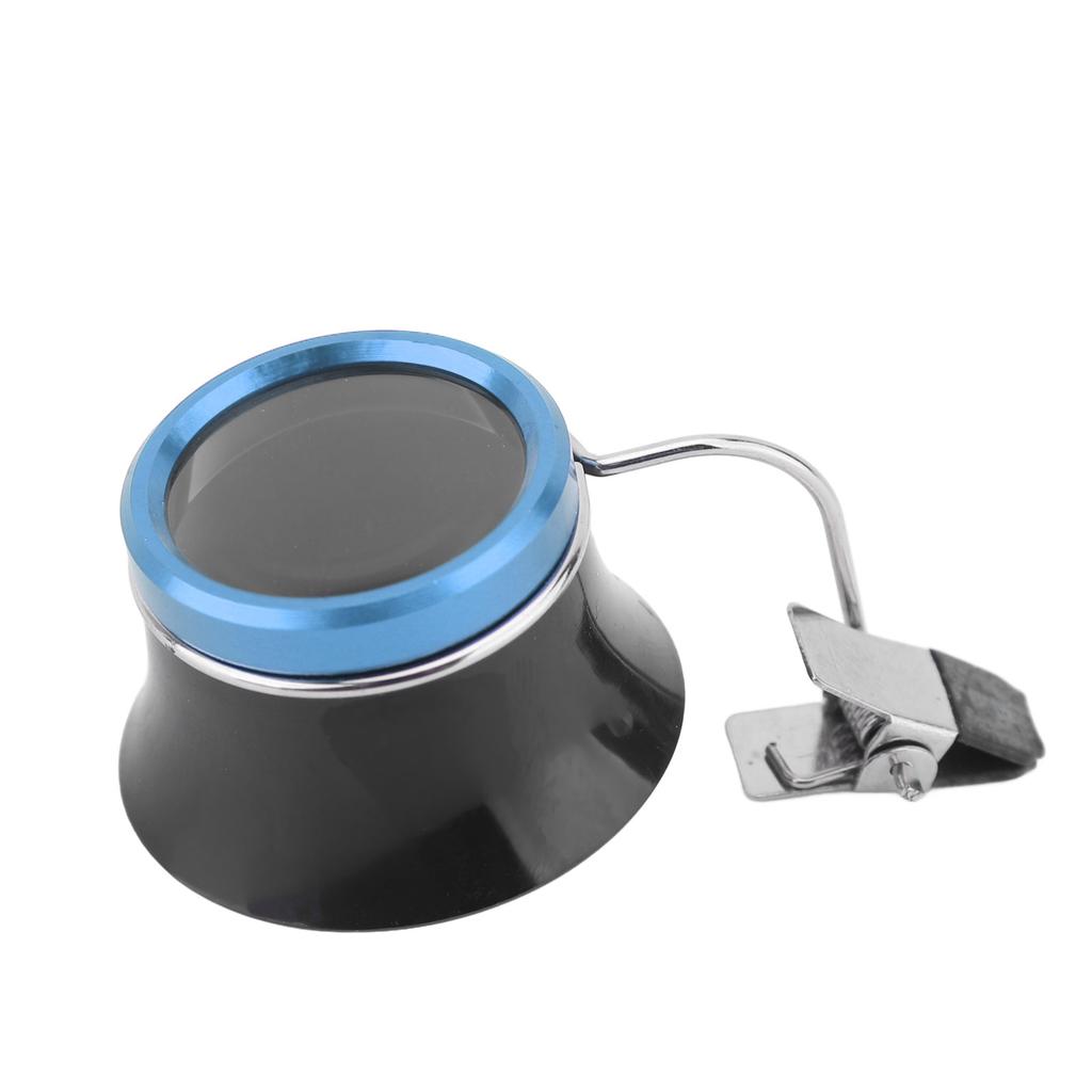 10X Jewelry Loupe Magnifier Repair Tool Portable Aluminum Alloy Jewelry Eye Loupe Pocket Magnifying Glass Blue
