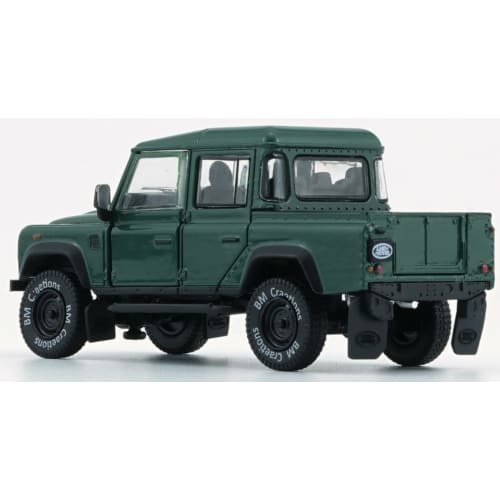BM CREATIONS 1/64 Scale Land Rover Defender 110 Pickup 2016 Green RHD Finished Product
