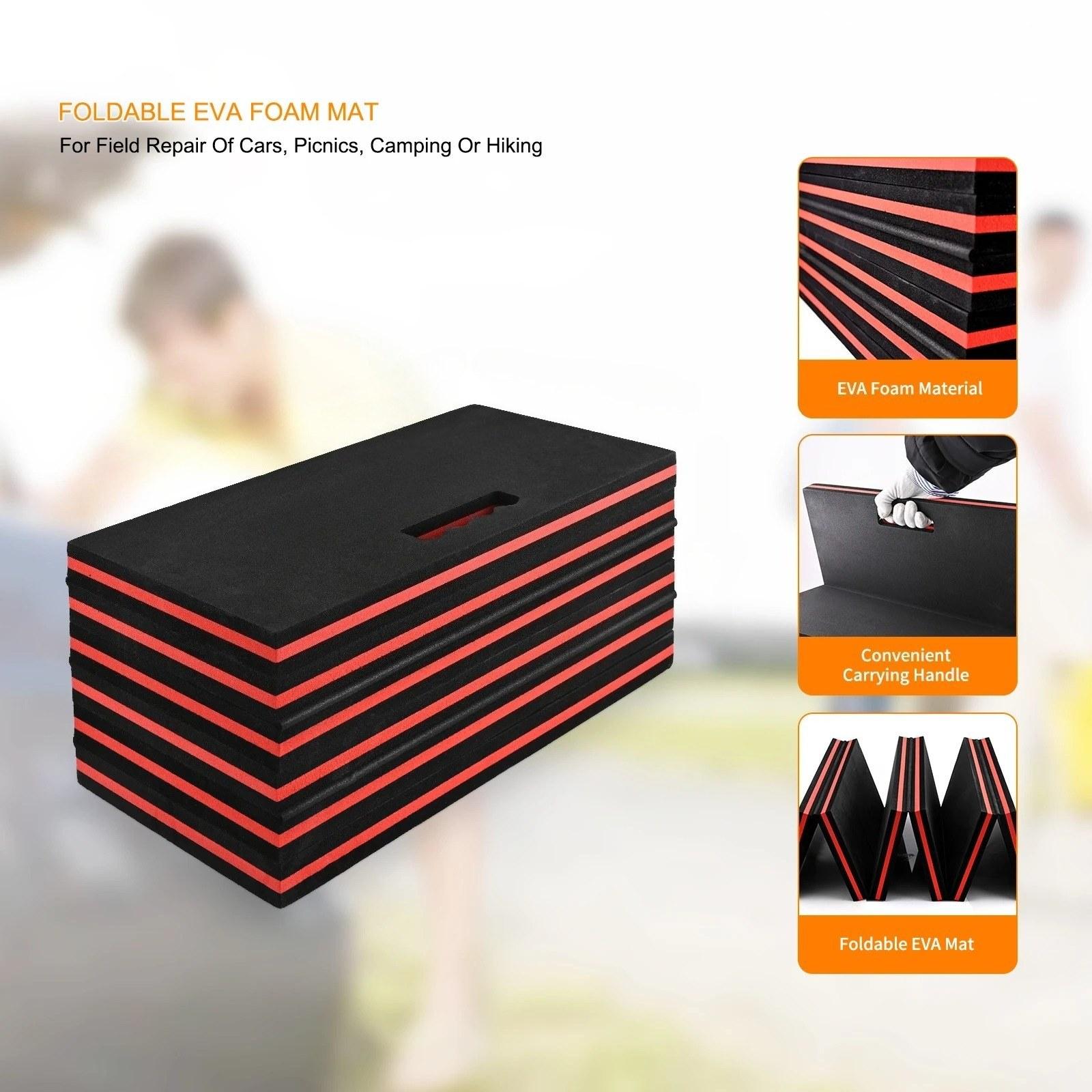 

Lightweight Foldable Foam Pad, Waterproof Heat-Resistant Mat for Car Repair, Camping, Hiking, Garage & Outdoor Maintenance Use