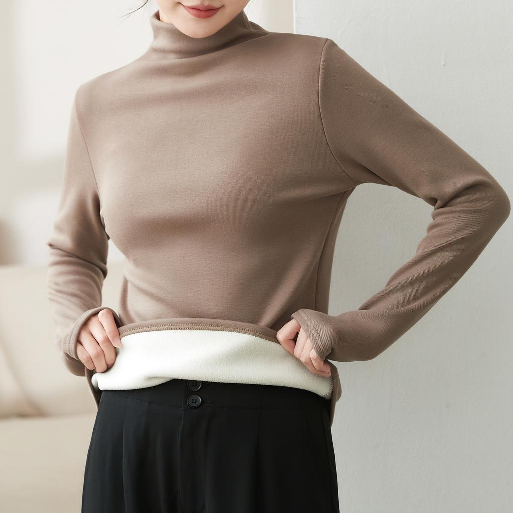 YYFS Women's Fashion Casual Solid Color Print Autumn Winter Keep Warm  Long Sleeves Half Turtleneck Knitting Sweaters