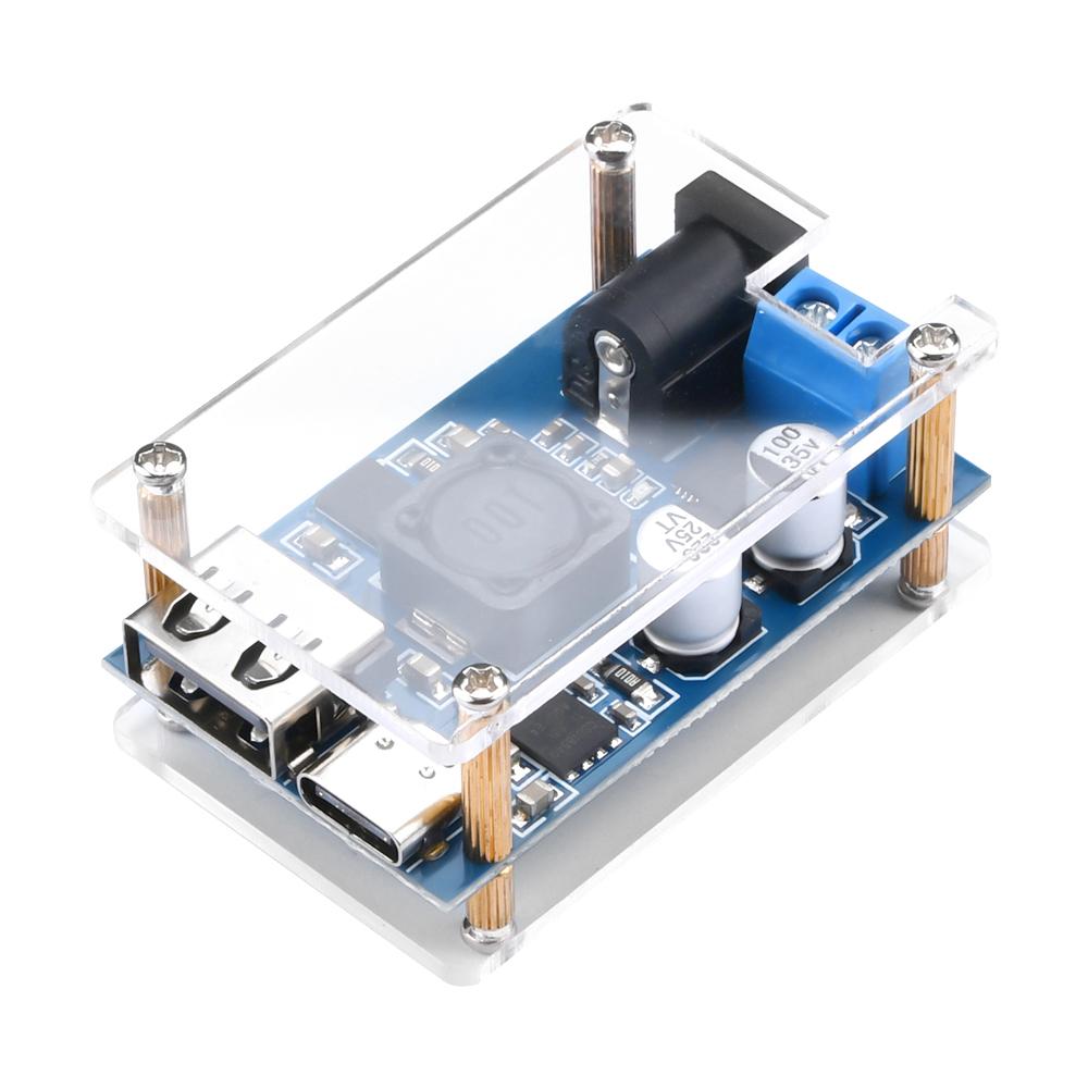 QC3.0 PD3.0 PPS Step Down Power Supply Module DC-DC 8.2V-32V to 3V-20V Buck Converter USB+Type-C Dual Port Output