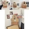 Stylish Brown Plush Tote Bag For Women Large Capacity Soft Casual Commuter Handbag