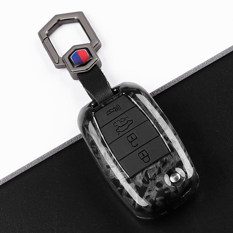 Abs Carbon Fiber Car Key Case Cover For Kia Rio 3 K2 K3 K4 K5 Sportege Picanto Optima Soul Ceed Sorento Forte Stinger Cerato