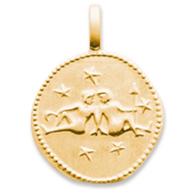 [Q8175] - Gold Plated 'Gemini' Pendant - 16 Mm