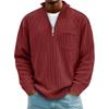 Felpa con cappuccio in velluto a coste stile urbano con cerniera da uomo per l'autunno, abbigliamento casual