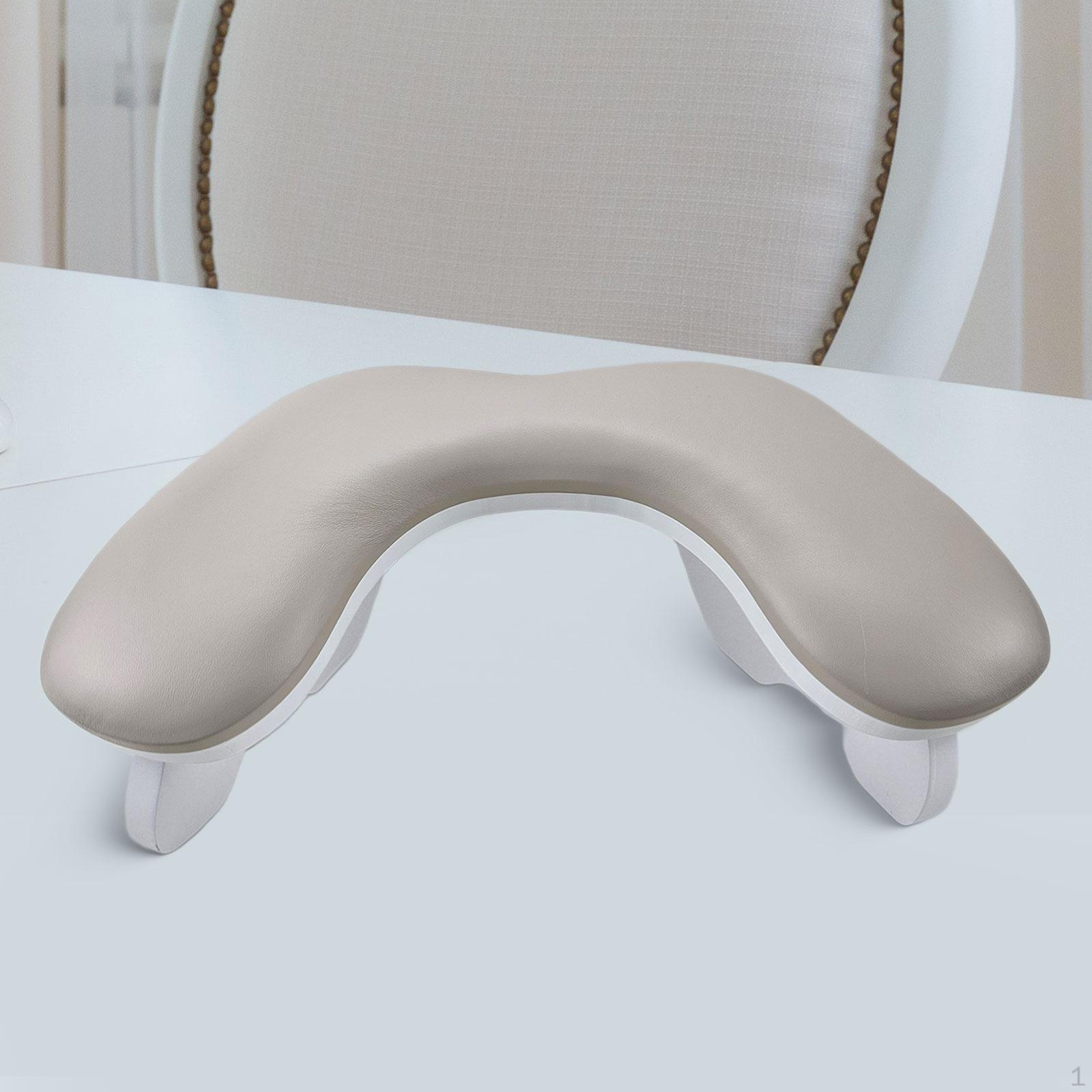 

Подлокотник из искусственной кожи U-образной формы, дышащая подставка для ногтей, подлокотник для маникюра, нескользящий для дома, сделай сам кофейный