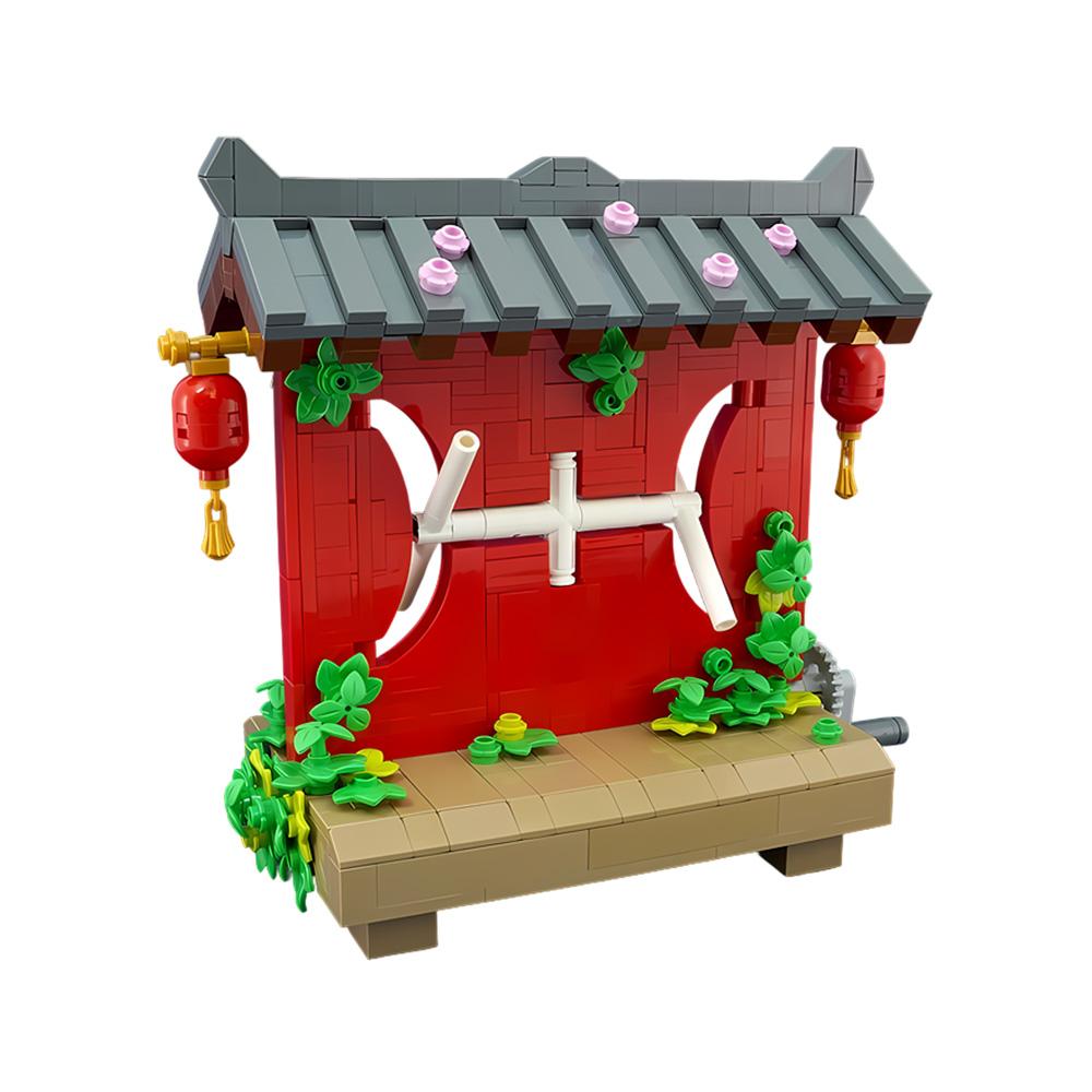 MOC Japanischer Zen-Kreisel Bausteine Modell Japanischer Zen-Kreisel Architektursteine Montage Spielzeug Kinder DIY Geburtstagsgeschenke