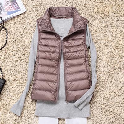 MODE Frühling, herbst winter unten weste frauen licht weiße ente unten weste kurze ärmellose weste schlank dünne Koreanische version trendy
