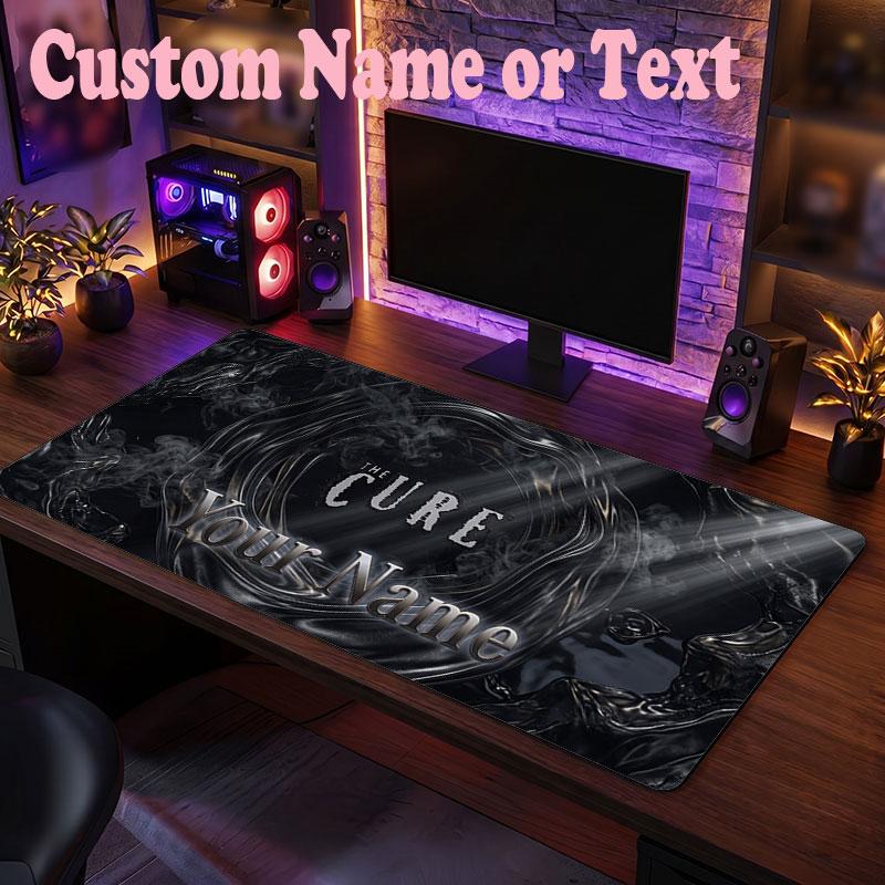The Cure Customized Name Text Mouse Pad, Large Desk Mouse Mat Personalized Home Office Present