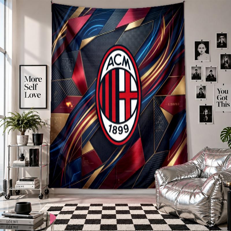 AC Milan Wall Tapestry Home Decor Wall Hanging Cloth for Bedroom Living Room Background