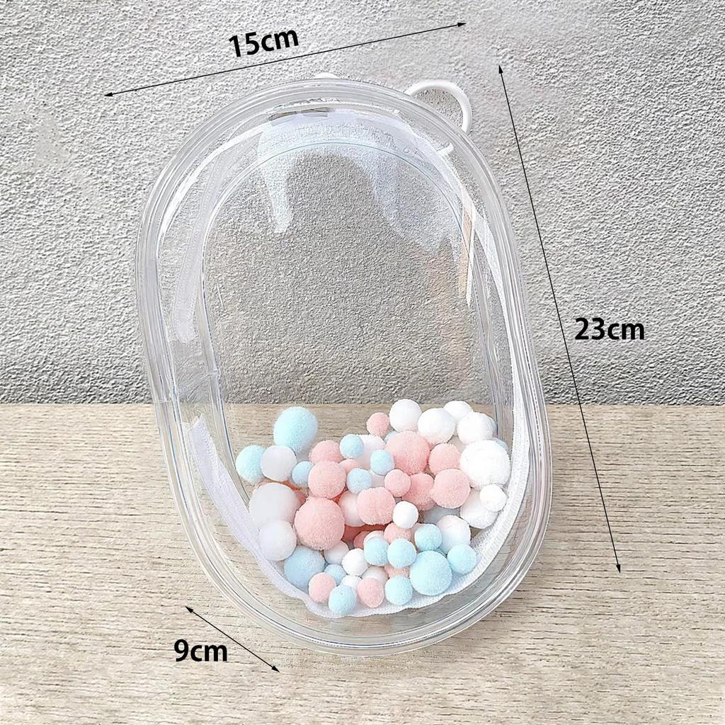 Plush Transparent Plush Storage Doll Storage Clear Odd Zipper with Ball and [seimeinoki] Pouch, 20cm, Bag, Large, Bag, Bag, Pouch, Shape, Closure,