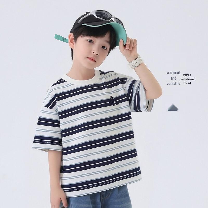 YOYO Fairytale Boys  Striped Short Sleeve T-Shirt 130