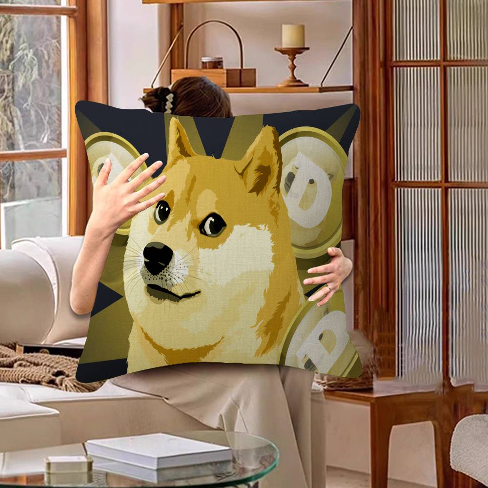 Abstract Shiba Inu Print Cushion Cover Car Throw Pillow Case For Sofa Car Christmas Gift 40X40Cm 45X45Cm