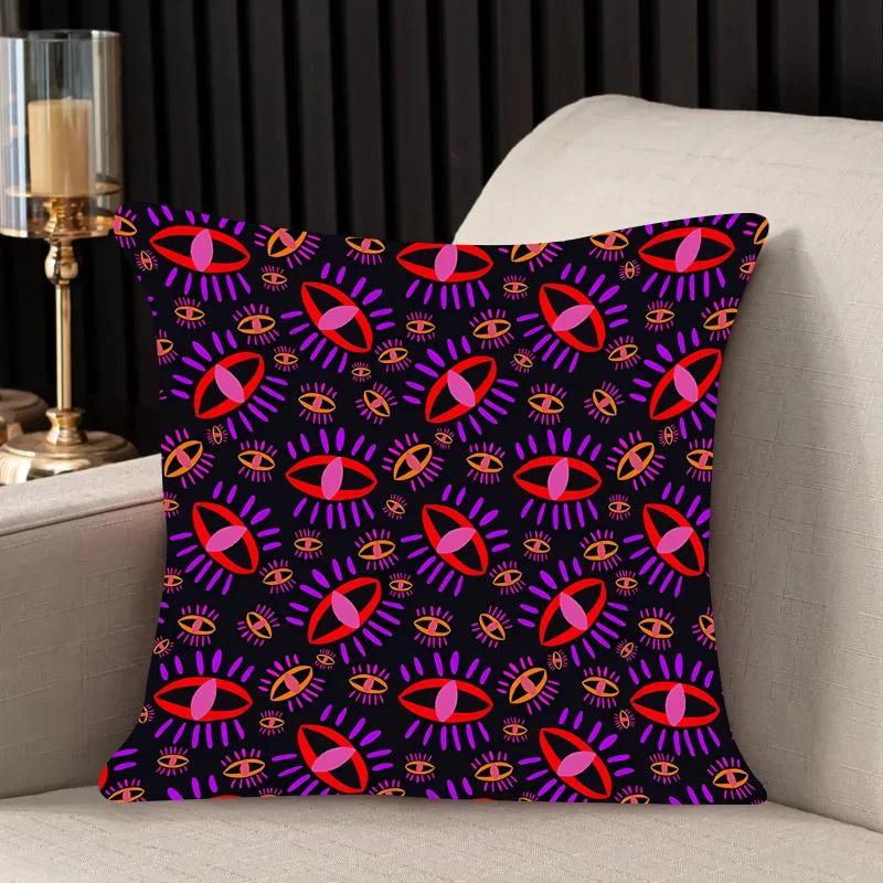

Наволочка с изображением глаз, двухсторонний принт, чехол для диванной подушки, подголовника, спинки, стула, чехол для подушки, модный индивидуальный подарок 45x45cm