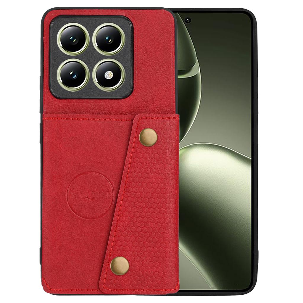 For Xiaomi 14T Pro Case Card Slots Kickstand Leather+TPU Phone Cover