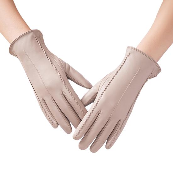 1 Paar Damen Handschuhe Kunstleder Touchscreen Vollhand Warme Winterhandschuhe Verdicktes Weiches Futter Reise Ski Handschuhe