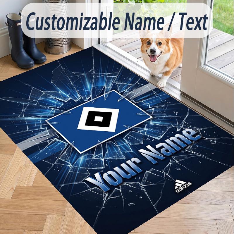 Custom Text Printed Rug Hamburger SV Non Slip Floor Carpet For Home Room Decor