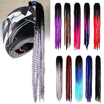 60cm Punk Style Motociclo Gradiente Sparso Rampa Casco Trecce Twist Braid Horn Motocross Moto Fuoristrada Moto Decorazione