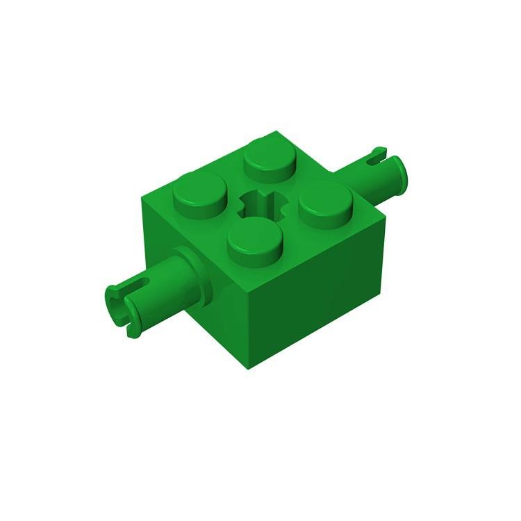 Compatible With Building Block 30000 Small Particle Technology Building Block Parts 2X2 Bricks, Wheel Bolts On Both Sides, Central Shaft Hole Brick