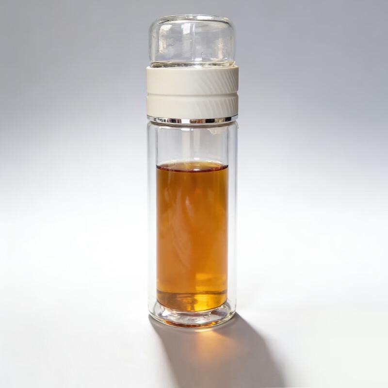 HAERS Double Wall Tea Infuser Glass Bottle