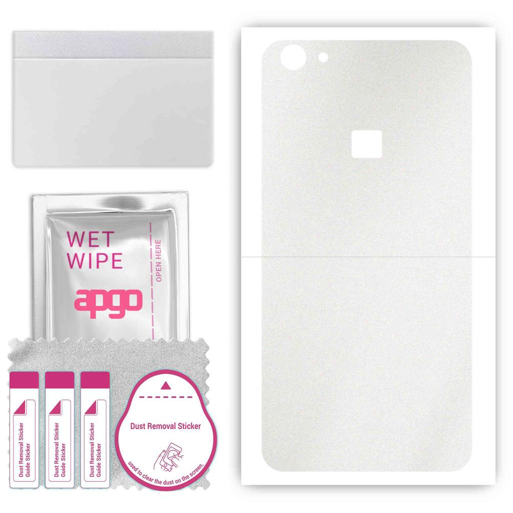 apgo Protective Skin Sticker for the back compatible with vivo X6S Plus, Wrap Film, Foil, Vinyl - Pattern Matte Transparent