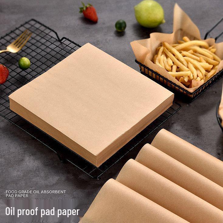 Oil-Absorbing Kraft Paper for Food: Perfect for French Fries, Pizza, and Snacks. Ideal for Restaurants and Kitchens.
