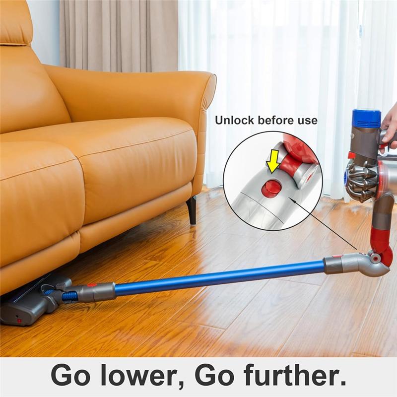 A65T-Low Reach Adaptor For Dyson V7 V8 V10 V11 V15 Vacuums, Quick Release Vacuum Attachment For Low Furniture Cleaning