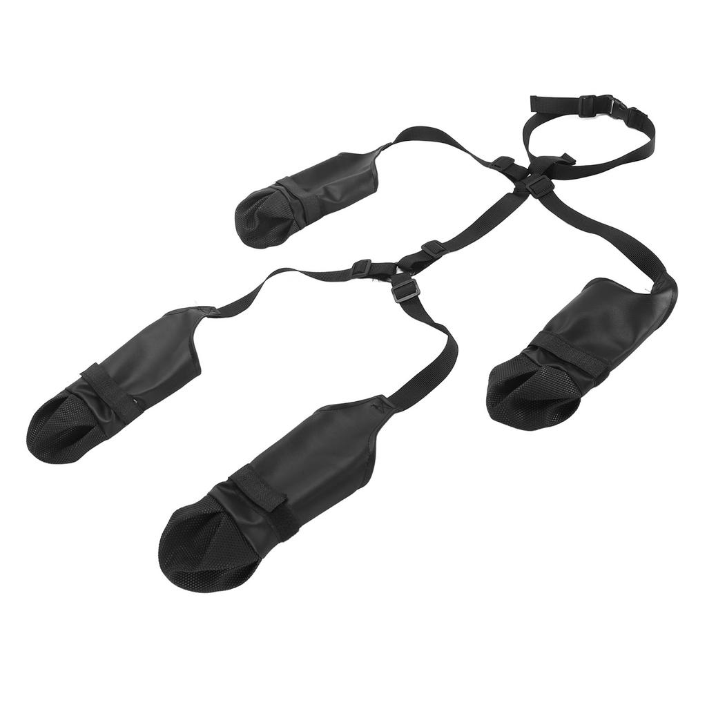 Dog Boots Leggings Adjustable Waterproof Fabric Dog Shoes with Rubber Nonslip Soles for Winter Snowy Day Outdoor Walking