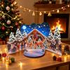 Weihnachts 3D Aufklappkarten Weihnachtsbaum Weihnachtsmann Schneemann Thema Kreatives Urlaubsgeschenk Partygeschenke Dekorationen Heim Schreibtisch Ornamente