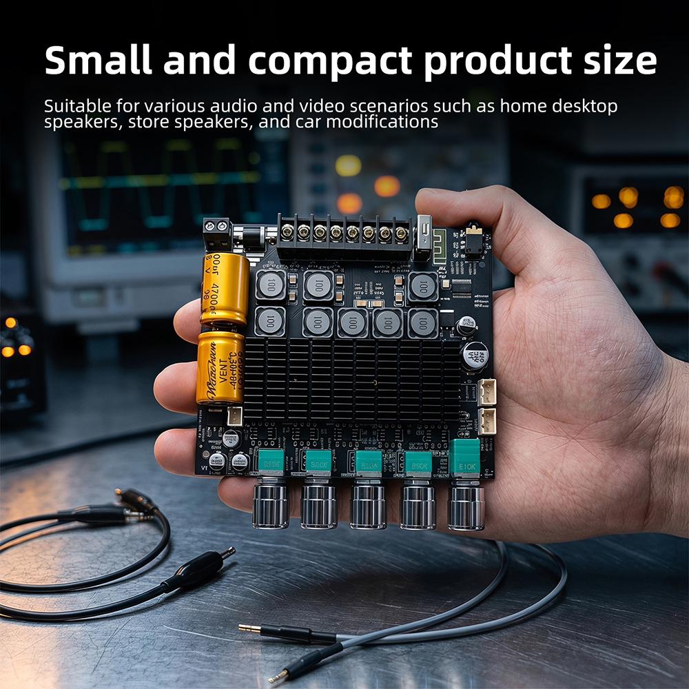 2.2 Channel Dual Subwoofer Bluetooth Amp Board ZK‑TB22 CS3865 Chip DC12‑24V Replaceable Op‑Amp Multiple Protection