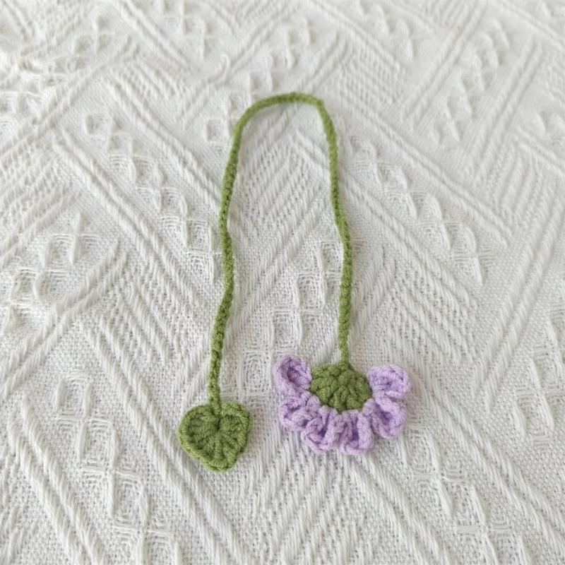 5 sztuk Ręcznie robione szydełkowe zakładki do książek Kwiatowy klips do strony książki Dzielnik strony książki dla Dziecka Ucznia Miłośnika książek Akcesoria do czytania