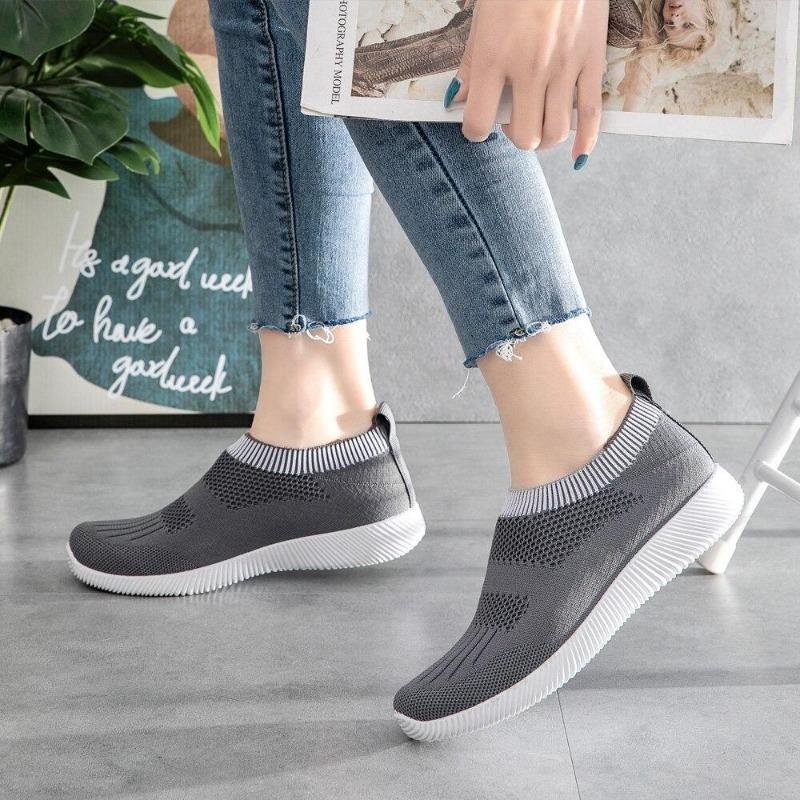 Letní Dámské Tenisky Lehké Dámské Sportovní Boty Nazouváky Boty Ženy Mokasíny Velké vycházkové Ploché Dámská obuv