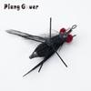 Artificial Flies 5pcs Black Artificial Insects Fly Cat Toy Teaser Stick for Changing Heads Feather Pet Toys Wand Accessories