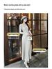 Women's Slim-Fit V-Neck Long Dress - New Autumn/Winter Cotton Base Layer