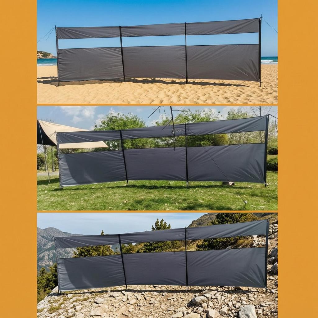 Outdoor Windbreak Screen Windproof Beach Portable for Campers, Anglers