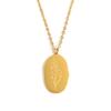 E.B.belle Tarnish Free Irregular Personality 12 Months Flower Pendant Necklace Stainless Steel Gold Plated Birthstone Necklace