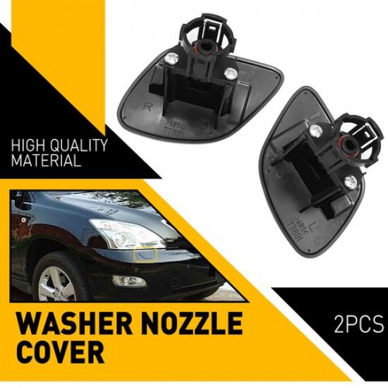 2x Headlamp Washer Nozzle Cover Headlight Cleaning For Cap 2007-2009 Lexus RX350