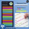 Colorful Extra-Fine Transparent Index Tabs - Fluorescent Multi-Color Sticky Notes for Students
