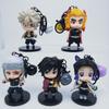 8cm Demon Slayer Anime Figure Kyojuro Rengoku /Kochou Shinobu Action Figure Kimetsu No Yaiba Keychain Pendant Figurine Model Toys