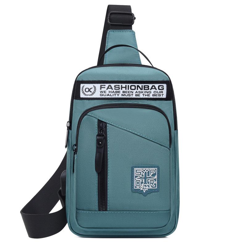 Breast Bag Men's New Lightweight and Trendy Oxford Cloth Shoulder Backpack Outdoor Sports and Leisure Fashion High-end Messenger Bag