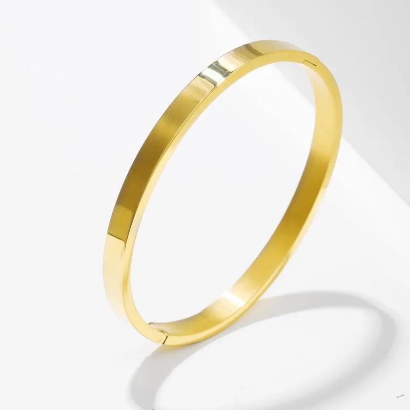 Light Luxury Stainless Steel Jewelry Women's High Quality Bracelet Gold Color Silver Color Black Bangle Bracelet Luxury Jewelry