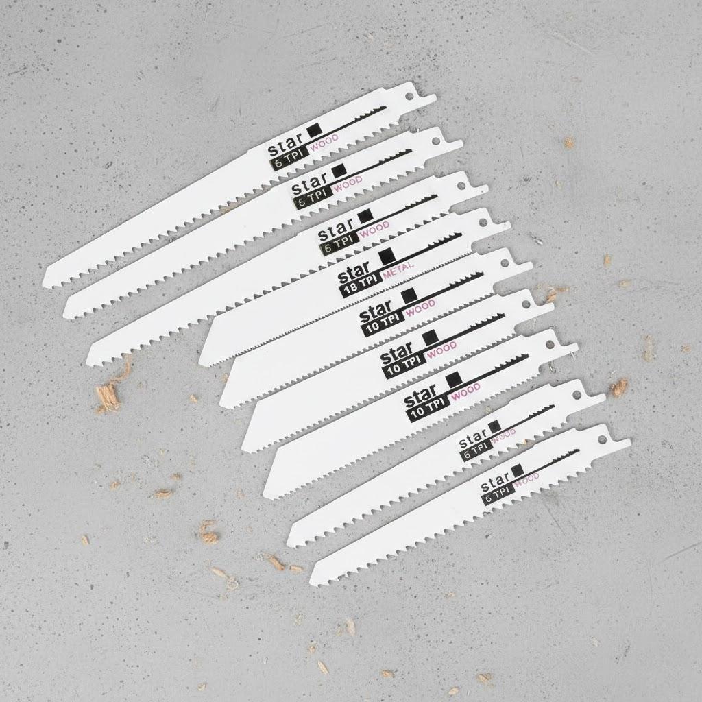 10pcs Reciprocating Saw Blades High Carbon Steel for Wood Plastic Pipe and Metal Cutting Durable Pruning Tools